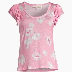 LoveShackFancy Silvine Flutter-Sleeve T-Shirt Size XS (0225)